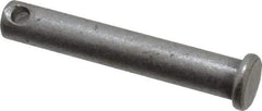 Made in USA - 5/16" Pin Diam, 1-7/8" OAL, Standard Clevis Pin - 9/64" Hole, 1-47/64" Usable Length, Uncoated Steel - Makers Industrial Supply