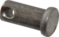 Made in USA - 3/8" Pin Diam, 3/4" OAL, Standard Clevis Pin - 5/32" Hole, 19/32" Usable Length, Uncoated Steel - Makers Industrial Supply