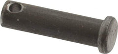 Made in USA - 3/8" Pin Diam, 1-3/8" OAL, Standard Clevis Pin - 5/32" Hole, 1-7/32" Usable Length, Uncoated Steel - Makers Industrial Supply