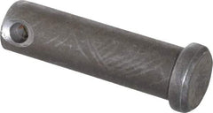 Made in USA - 7/16" Pin Diam, 1-1/2" OAL, Standard Clevis Pin - 5/32" Hole, 1-11/32" Usable Length, Uncoated Steel - Makers Industrial Supply