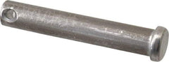 Made in USA - 7/16" Pin Diam, 2-1/2" OAL, Standard Clevis Pin - 5/32" Hole, 2-11/32" Usable Length, Uncoated Steel - Makers Industrial Supply