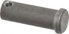 Made in USA - 1/2" Pin Diam, 1-27/64" OAL, Standard Clevis Pin - 5/32" Hole, 1-17/64" Usable Length, Uncoated Steel - Makers Industrial Supply