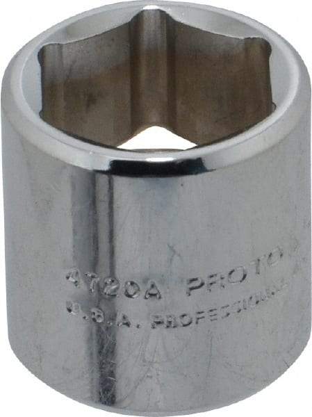 Proto - 5/8", 1/4" Drive, Standard Hand Socket - 6 Points, 7/8" OAL, Alloy Steel, Chrome Finish - Makers Industrial Supply