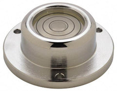 Geier & Bluhm, Inc. - 1-3/4 Inch Base Diameter x 0.63 Inch Overall Height, 3 Circles, Brass Bull's Eye Circular Level - 0.3 Inch Vial Diameter, 13/16 Inch Inner Diameter, 0.12 Inch Mounting Hole Diameter, 30 min Sensitivity, -40 to 150°F - Makers Industrial Supply