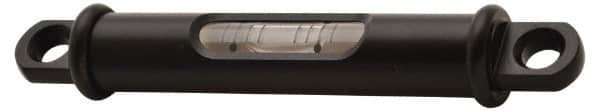 Geier & Bluhm, Inc. - 3-3/4 Inch Long, Horizontal, Brass Tubular and Pocket Level - 0.1 Inch Sensitivity, 5/8 Inch High/Diameter, Black Lacquer, 1 Vial - Makers Industrial Supply