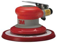 3M - 12,000 OPM, 17 CFM Air Consumption, 90 psi Air Pressure, Palm Air Orbital Sander - Round Pad, 3/8" Inlet - Makers Industrial Supply