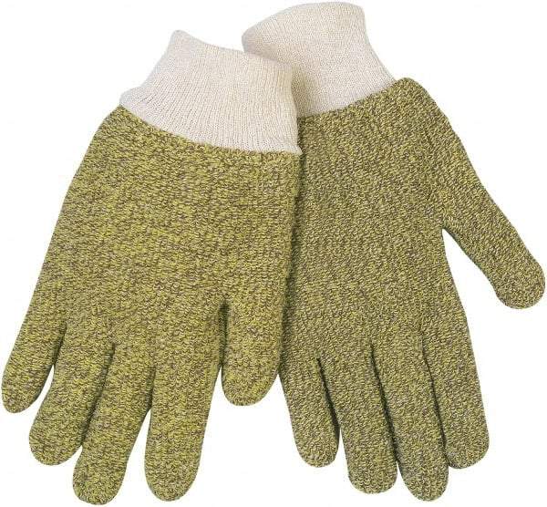 MCR Safety - Size S (7), ANSI Cut Lvl 2, Cotton/Kevlar Cut Resistant Gloves - 10" Long, Knit Wrist, Brown, Paired - Makers Industrial Supply