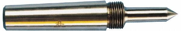 Riten - 1/2" Head Diam, Carbide-Tipped Steel Long Point Solid Dead Center - 3MT Morse Taper, 1/2" Point Diam, 2" Point Length, 2-5/8" OAL - Makers Industrial Supply