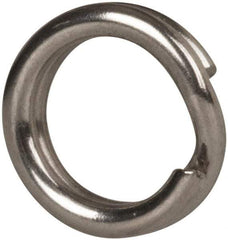 Made in USA - 0.15" ID, 0.22" OD, 0.054" Thick, Split Ring - Grade 2 Spring Steel, Zinc-Plated Finish - Makers Industrial Supply