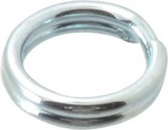 Made in USA - 0.212" ID, 0.292" OD, 0.062" Thick, Split Ring - Grade 2 Spring Steel, Zinc-Plated Finish - Makers Industrial Supply