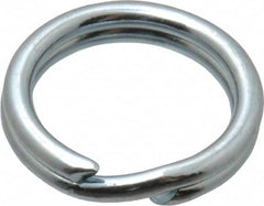 Made in USA - 0.328" ID, 0.43" OD, 0.074" Thick, Split Ring - Grade 2 Spring Steel, Zinc-Plated Finish - Makers Industrial Supply