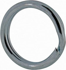 Made in USA - 0.382" ID, 0.484" OD, 0.074" Thick, Split Ring - Grade 2 Spring Steel, Zinc-Plated Finish - Makers Industrial Supply