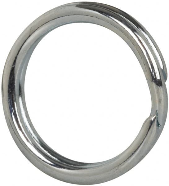 Made in USA - 0.428" ID, 0.542" OD, 0.083" Thick, Split Ring - Grade 2 Spring Steel, Zinc-Plated Finish - Makers Industrial Supply