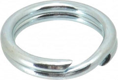 Made in USA - 0.46" ID, 0.604" OD, 0.105" Thick, Split Ring - Grade 2 Spring Steel, Zinc-Plated Finish - Makers Industrial Supply
