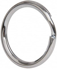 Made in USA - 0.802" ID, 0.97" OD, 0.11" Thick, Split Ring - Grade 2 Spring Steel, Zinc-Plated Finish - Makers Industrial Supply