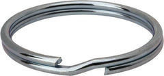 Made in USA - 1.635" ID, 1.865" OD, 0.175" Thick, Split Ring - Grade 2 Spring Steel, Zinc-Plated Finish - Makers Industrial Supply
