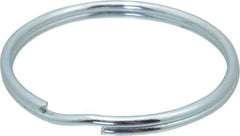Made in USA - 2.016" ID, 2.24" OD, 0.18" Thick, Split Ring - Grade 2 Spring Steel, Zinc-Plated Finish - Makers Industrial Supply