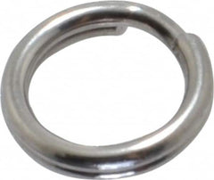 Made in USA - 0.212" ID, 0.292" OD, 0.062" Thick, Split Ring - 18-8 Stainless Steel, Natural Finish - Makers Industrial Supply