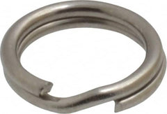 Made in USA - 0.28" ID, 0.38" OD, 0.074" Thick, Split Ring - 18-8 Stainless Steel, Natural Finish - Makers Industrial Supply