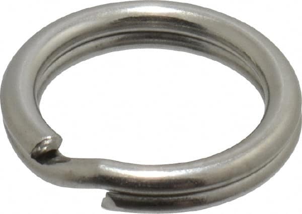 Made in USA - 0.328" ID, 0.43" OD, 0.074" Thick, Split Ring - 18-8 Stainless Steel, Natural Finish - Makers Industrial Supply