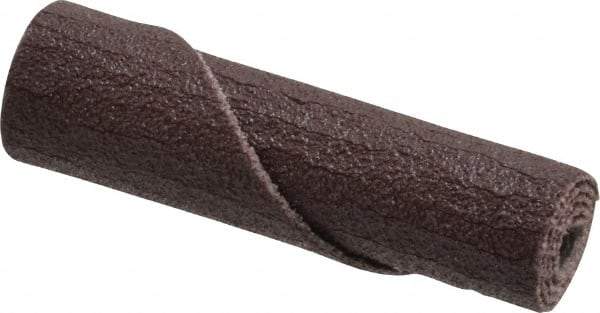 Standard Abrasives - 3/8" Max Roll Diam x 1-1/2" OAL, 120 Grit Aluminum Oxide Straight Cartridge Roll - 1/8" Pilot Hole Diam, Fine Grade - Makers Industrial Supply