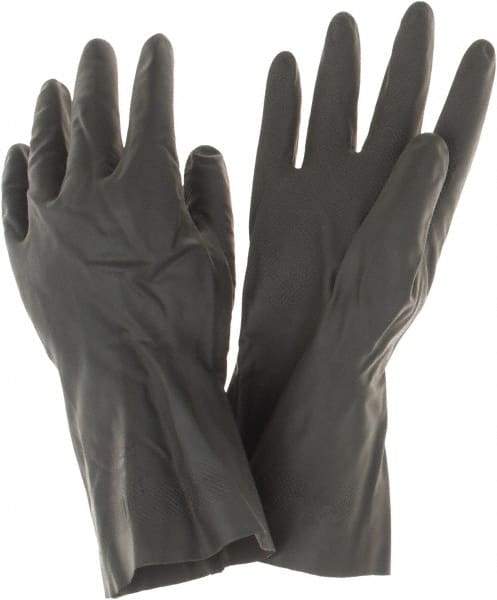 Ansell - 18 mil Thick, Chemical Resistant Gloves - Black - Makers Industrial Supply