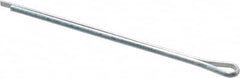 Made in USA - 1/16" Diam x 1-1/2" Long Extended Prong Cotter Pin - Grade 2, Zinc-Plated, Steel - Makers Industrial Supply