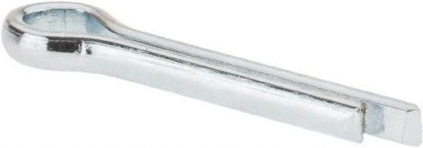 Made in USA - 3/32" Diam x 1/2" Long Extended Prong Cotter Pin - Grade 2, Zinc-Plated, Steel - Makers Industrial Supply