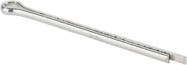 Made in USA - 3/32" Diam x 1-3/4" Long Extended Prong Cotter Pin - Grade 2, Zinc-Plated, Steel - Makers Industrial Supply