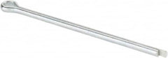 Made in USA - 3/32" Diam x 2" Long Extended Prong Cotter Pin - Grade 2, Zinc-Plated, Steel - Makers Industrial Supply