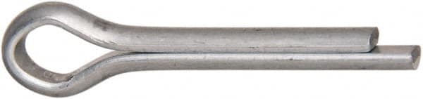 Made in USA - 1/8" Diam x 3/4" Long Extended Prong Cotter Pin - Grade 2, Zinc-Plated, Steel - Makers Industrial Supply