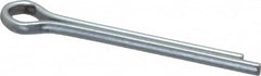 Made in USA - 1/8" Diam x 1-1/4" Long Extended Prong Cotter Pin - Grade 2, Zinc-Plated, Steel - Makers Industrial Supply