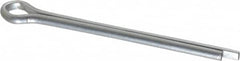 Made in USA - 1/8" Diam x 1-3/4" Long Extended Prong Cotter Pin - Grade 2, Zinc-Plated, Steel - Makers Industrial Supply