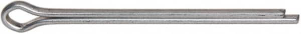 Made in USA - 1/8" Diam x 2" Long Extended Prong Cotter Pin - Grade 2, Zinc-Plated, Steel - Makers Industrial Supply