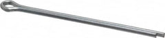 Made in USA - 1/8" Diam x 2-1/2" Long Extended Prong Cotter Pin - Grade 2, Zinc-Plated, Steel - Makers Industrial Supply