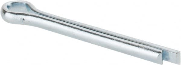 Made in USA - 5/32" Diam x 1-1/2" Long Extended Prong Cotter Pin - Grade 2, Zinc-Plated, Steel - Makers Industrial Supply