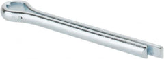 Made in USA - 5/32" Diam x 1-1/2" Long Extended Prong Cotter Pin - Grade 2, Zinc-Plated, Steel - Makers Industrial Supply