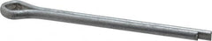 Made in USA - 5/32" Diam x 2" Long Extended Prong Cotter Pin - Grade 2, Zinc-Plated, Steel - Makers Industrial Supply