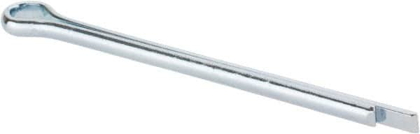 Made in USA - 5/32" Diam x 2-1/2" Long Extended Prong Cotter Pin - Grade 2, Zinc-Plated, Steel - Makers Industrial Supply