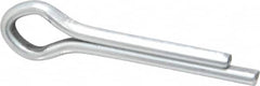 Made in USA - 3/16" Diam x 1" Long Extended Prong Cotter Pin - Grade 2, Zinc-Plated, Steel - Makers Industrial Supply