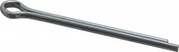 Made in USA - 3/16" Diam x 2-1/2" Long Extended Prong Cotter Pin - Grade 2, Zinc-Plated, Steel - Makers Industrial Supply