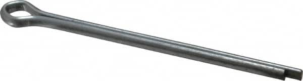 Made in USA - 3/16" Diam x 3" Long Extended Prong Cotter Pin - Grade 2, Zinc-Plated, Steel - Makers Industrial Supply