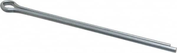 Made in USA - 3/16" Diam x 4" Long Extended Prong Cotter Pin - Grade 2, Zinc-Plated, Steel - Makers Industrial Supply