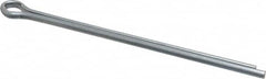 Made in USA - 3/16" Diam x 4" Long Extended Prong Cotter Pin - Grade 2, Zinc-Plated, Steel - Makers Industrial Supply