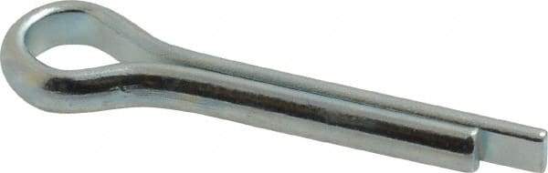 Made in USA - 1/4" Diam x 1-1/4" Long Extended Prong Cotter Pin - Grade 2, Zinc-Plated, Steel - Makers Industrial Supply