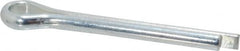 Made in USA - 1/4" Diam x 2" Long Extended Prong Cotter Pin - Grade 2, Zinc-Plated, Steel - Makers Industrial Supply