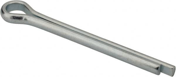 Made in USA - 3/8" Diam x 3-1/2" Long Extended Prong Cotter Pin - Grade 2, Zinc-Plated, Steel - Makers Industrial Supply