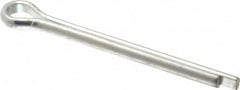 Made in USA - 3/8" Diam x 4" Long Extended Prong Cotter Pin - Grade 2, Zinc-Plated, Steel - Makers Industrial Supply