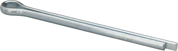 Made in USA - 3/8" Diam x 5" Long Extended Prong Cotter Pin - Grade 2, Zinc-Plated, Steel - Makers Industrial Supply