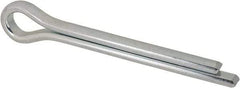 Made in USA - 1/2" Diam x 4" Long Extended Prong Cotter Pin - Grade 2, Zinc-Plated, Steel - Makers Industrial Supply